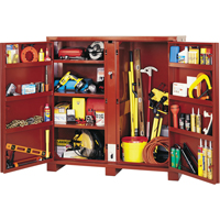 Armoire &agrave; tablettes Jobsite, Acier, 47,5 pi³, Rouge Les Distributions ICE