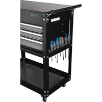 Utility Cart, 4 Drawers, 18" L x 33" W x 39" H, Black Les Distributions ICE