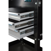 Utility Cart, 4 Drawers, 18" L x 33" W x 39" H, Black Les Distributions ICE