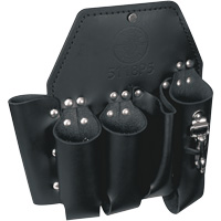 Tool Pouch, Multiple Tool Holder, Leather, 5 Pockets Les Distributions ICE