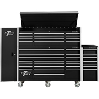 RX Series Side Cabinet, 3 Drawers, 19" W x 25" D x 61" H, Black Les Distributions ICE