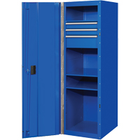 RX Series Side Cabinet, 3 Drawers, 19" W x 25" D x 61" H, Blue Les Distributions ICE