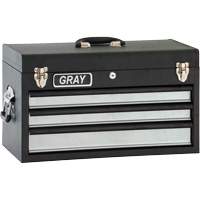 Tool Box - 3 Drawers, 10" D x 20-1/2" W x 12" H, Black Les Distributions ICE