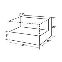 Steel Fuel Transfer Tank, Steel, 50 gal. Capacity, White Les Distributions ICE