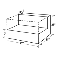 Steel Fuel Transfer Tank, Steel, 48 gal. Capacity, White Les Distributions ICE
