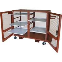 Armoire mobile en treillis, Acier, 49 pi³, Rouge Les Distributions ICE
