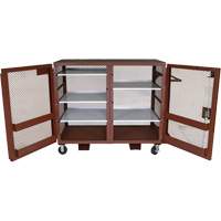 Armoire mobile en treillis, Acier, 49 pi³, Rouge Les Distributions ICE