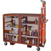 Armoire mobile en treillis, Acier, 49 pi³, Rouge Les Distributions ICE