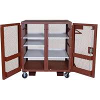 Armoire mobile en treillis, Acier, 37 pi³, Rouge Les Distributions ICE