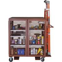 Armoire mobile en treillis, Acier, 37 pi³, Rouge Les Distributions ICE