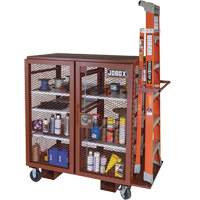 Armoire mobile en treillis, Acier, 37 pi³, Rouge Les Distributions ICE