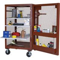 Armoire mobile en treillis, Acier, 22 pi³, Rouge Les Distributions ICE