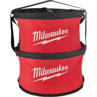 Sac range-tout style parachute, 11-4/5" lo x 11-4/5" la x 11" h, Nylon, Noir/Rouge Les Distributions ICE