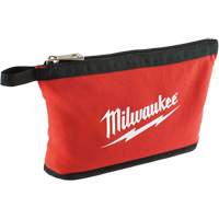 Zipper Pouch, Canvas, 1 Pockets, Black/Red Les Distributions ICE