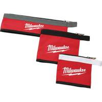 Multi-Size Zipper Pouches - Set of 3, Canvas, 3 Pockets, Black/Red Les Distributions ICE