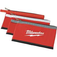 Coloured Zippered Pouches - Set of 3, Canvas, 3 Pockets, Black/Red Les Distributions ICE