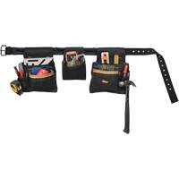 Deluxe Tool Belt Combo, Polyester, Black Les Distributions ICE