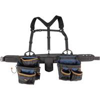 Deluxe Tool Belt, Polyester, Black Les Distributions ICE