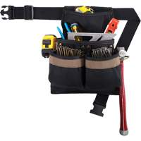 Small Deluxe Tool Belt, Polyester, Black Les Distributions ICE