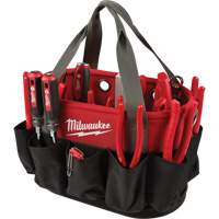 Utility Oval Bag, Ballistic Nylon, 24 Pockets, Black/Red Les Distributions ICE