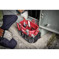 Utility Oval Bag, Ballistic Nylon, 24 Pockets, Black/Red Les Distributions ICE