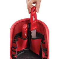 Aerial Utility Oval Bag, Ballistic Nylon, 14 Pockets, Black/Red Les Distributions ICE