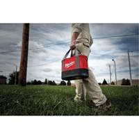 Aerial Utility Oval Bag, Ballistic Nylon, 14 Pockets, Black/Red Les Distributions ICE