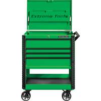 EX Deluxe Series Tool Cart, 4 Drawers, 22-7/8" L x 33" W x 44-1/4" H, Green Les Distributions ICE
