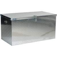 Aluminum Treadplate Portable Tool Box, 25-1/16" D x 49-1/4" W x 24" H, Silver Les Distributions ICE