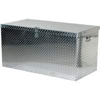 Aluminum Treadplate Portable Tool Box, 25-1/16" D x 49-1/4" W x 24" H, Silver Les Distributions ICE