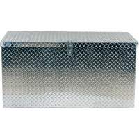 Aluminum Treadplate Portable Tool Box, 25-1/16" D x 49-1/4" W x 24" H, Silver Les Distributions ICE