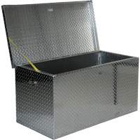 Aluminum Treadplate Portable Tool Box, 25-1/16" D x 49-1/4" W x 24" H, Silver Les Distributions ICE