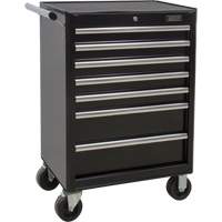 Chariot &agrave; outils industriel, 7 tiroirs, 27" la x 18-3/4" p x 39" h, Noir Les Distributions ICE