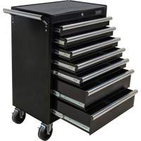 Chariot &agrave; outils industriel, 7 tiroirs, 27" la x 18-3/4" p x 39" h, Noir Les Distributions ICE