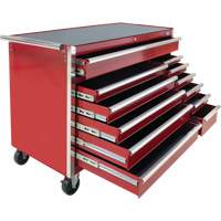 Chariot &agrave; outils industriel, 12 tiroirs, 56" la x 24-1/2" p x 38-1/8" h, Rouge Les Distributions ICE