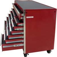 Chariot &agrave; outils industriel, 12 tiroirs, 56" la x 24-1/2" p x 38-1/8" h, Rouge Les Distributions ICE