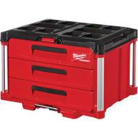 Boîte &agrave; outils avec 3 tiroirs Packout, 16-1/3" x 14-1/3" x 22-1/5", Noir/Rouge Les Distributions ICE