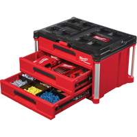 Boîte &agrave; outils avec 3 tiroirs Packout, 16-1/3" x 14-1/3" x 22-1/5", Noir/Rouge Les Distributions ICE