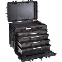 Coffre &agrave; outils mobile avec tiroirs, 4 tiroirs, 22-4/5" la x 15" p x 18" h, Noir Les Distributions ICE