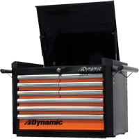 Coffre sup&eacute;rieur, 28" la, 9 tiroirs, Noir/Orange Les Distributions ICE