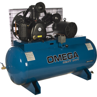 Compresseurs d'air s&eacute;rie industrielle - Compresseurs horizontaux - Deux &eacute;tages, 100 gal. (120 gal. US) Les Distributions ICE