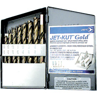 Jeu de forets de premi&egrave;re qualit&eacute; GF21R Jet-Kut GOLD, 21 morceaux, Acier Les Distributions ICE