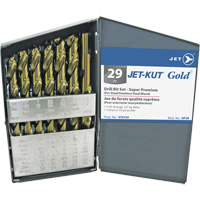 Jeu de forets de premi&egrave;re qualit&eacute; JET-KUT GOLD, 29 morceaux, Acier alli&eacute; Les Distributions ICE