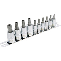 Jeu de douilles antiviol TORX 1/4" & 3/8" SS1438-10TB 10 mcx Les Distributions ICE
