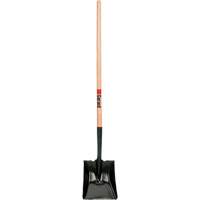 Square Point Shovel, Wood, Tempered Steel Blade, Straight Handle, 42" Long Les Distributions ICE