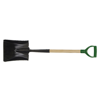 Square Point Shovel, Wood, Tempered Steel Blade, D-Grip Handle, 29" Long Les Distributions ICE