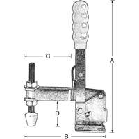 Brides de fixation verticales, Force de serrage 200 lb, Vertical Les Distributions ICE