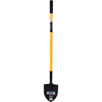 Round Point Shovel, Tempered Steel Blade, Fiberglass, Straight Handle Les Distributions ICE