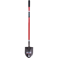 Heavy-Duty Round Point Shovel, Carbon Steel Blade, Fibreglass, Straight Handle Les Distributions ICE