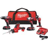 M18 Cordless 4-Tool Combo Kit, Lithium-Ion, 18 V Les Distributions ICE
